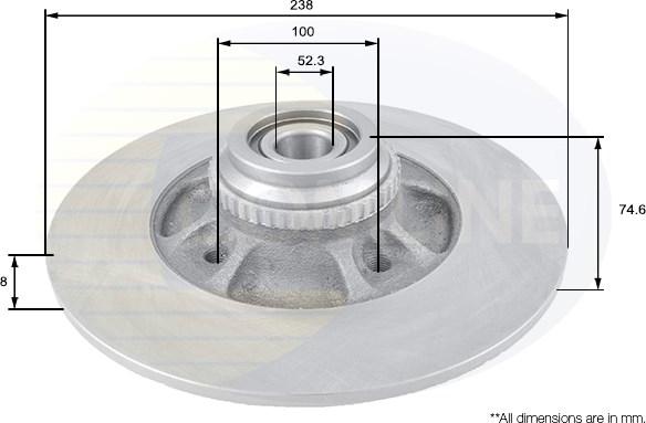 Comline ADC1562 - Спирачен диск vvparts.bg