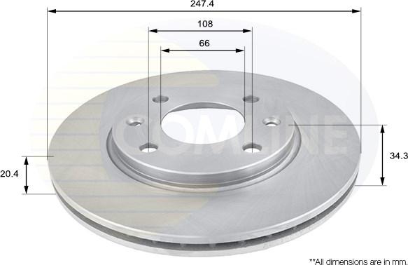 Comline ADC1506V - Спирачен диск vvparts.bg