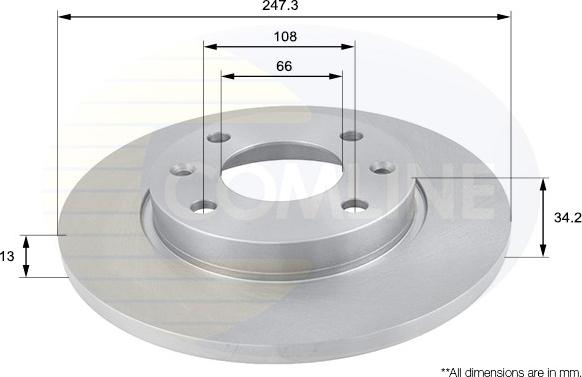 Comline ADC1508 - Спирачен диск vvparts.bg