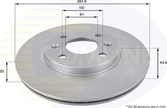 Comline ADC1510V - Спирачен диск vvparts.bg