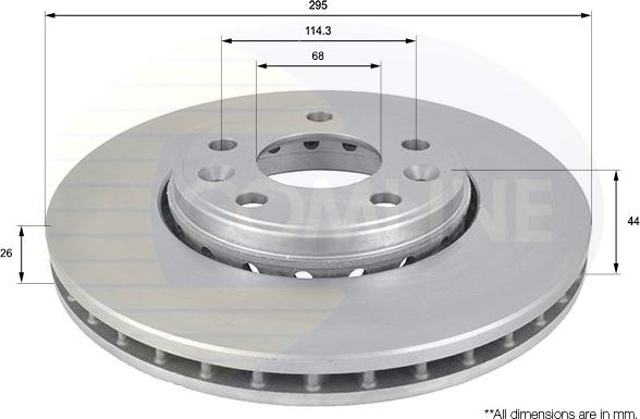 Comline ADC1584V - Спирачен диск vvparts.bg