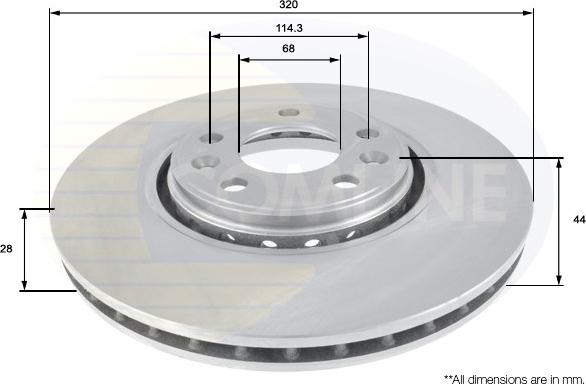 Comline ADC1582V - Спирачен диск vvparts.bg