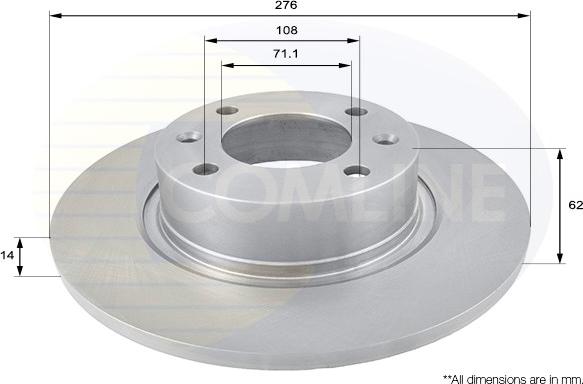 Comline ADC1533 - Спирачен диск vvparts.bg