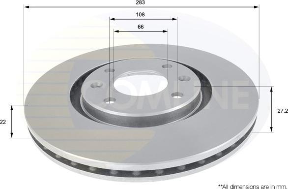 Comline ADC1520V - Спирачен диск vvparts.bg