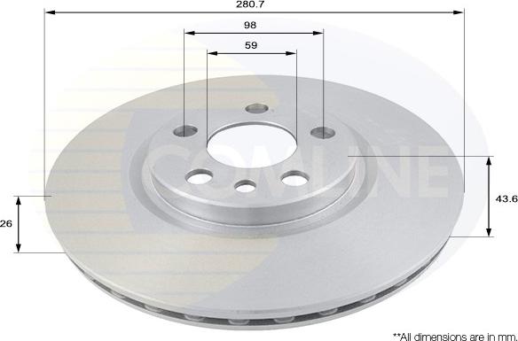 Comline ADC1522V - Спирачен диск vvparts.bg