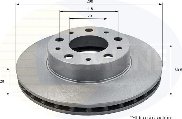 Comline ADC1571V - Спирачен диск vvparts.bg