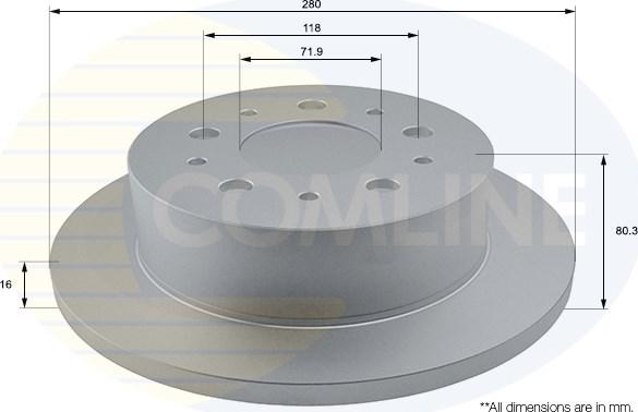 Comline ADC1577 - Спирачен диск vvparts.bg