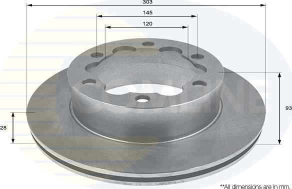 Comline ADC1645V - Спирачен диск vvparts.bg