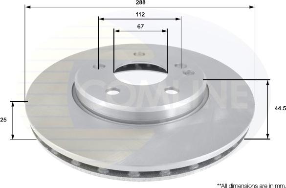 Comline ADC1641V - Спирачен диск vvparts.bg