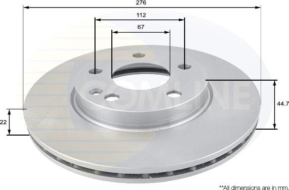 Comline ADC1642V - Спирачен диск vvparts.bg