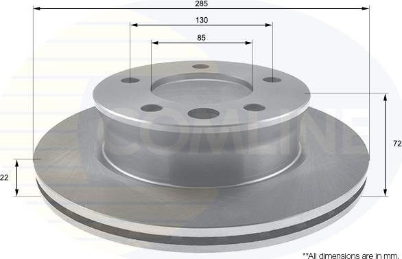 Comline ADC1664V - Спирачен диск vvparts.bg