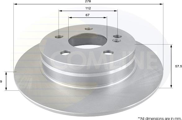 Comline ADC1665 - Спирачен диск vvparts.bg