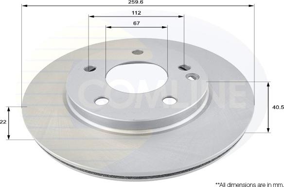 Comline ADC1605V - Спирачен диск vvparts.bg