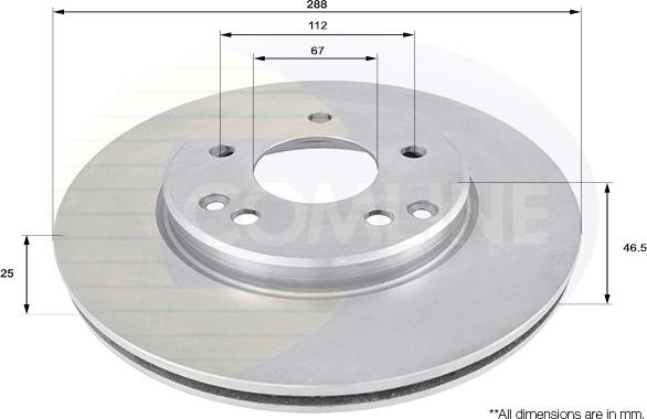 Comline ADC1603V - Спирачен диск vvparts.bg