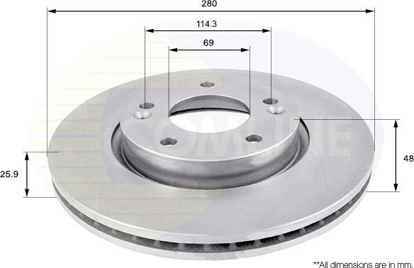 Comline ADC1041V - Спирачен диск vvparts.bg