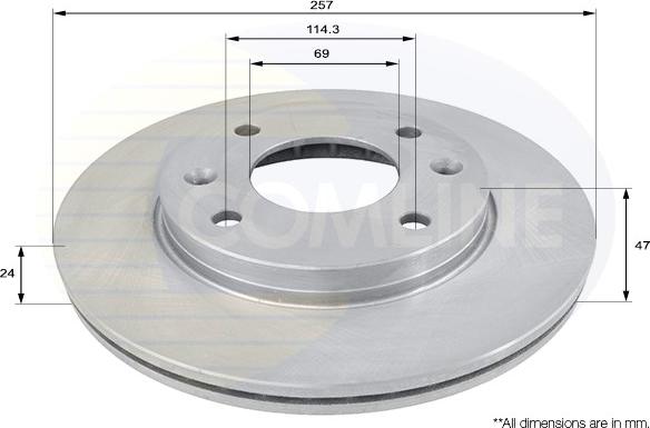 Comline ADC1042V - Спирачен диск vvparts.bg