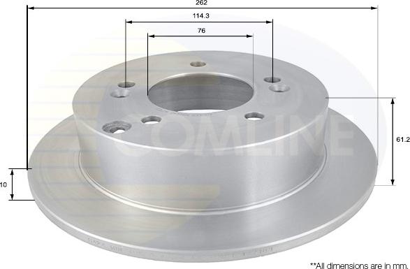 Comline ADC1066 - Спирачен диск vvparts.bg