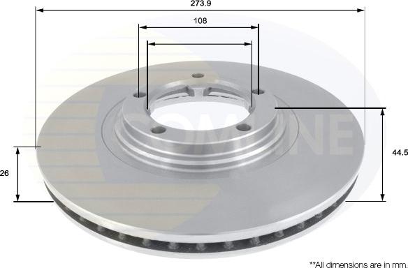 Comline ADC1062V - Спирачен диск vvparts.bg