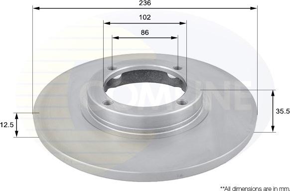 Comline ADC1009 - Спирачен диск vvparts.bg