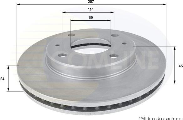 Comline ADC1035V - Спирачен диск vvparts.bg