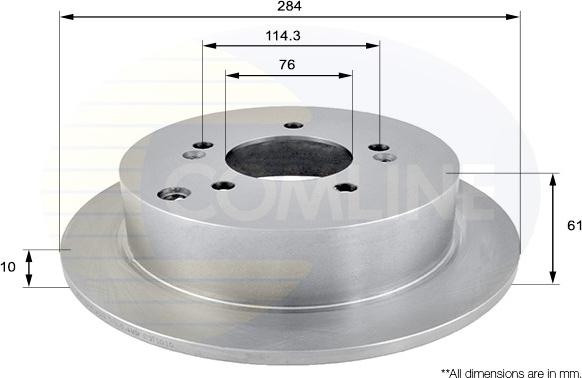 Comline ADC1036 - Спирачен диск vvparts.bg