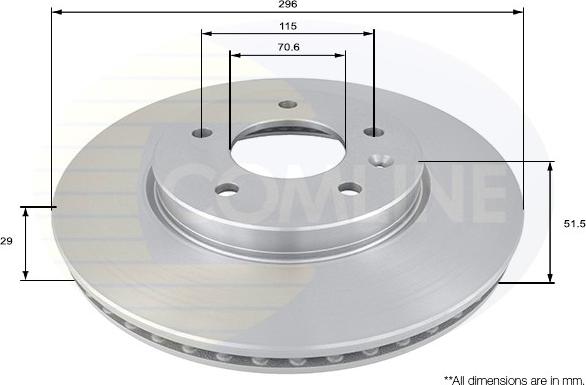 Comline ADC1146V - Спирачен диск vvparts.bg