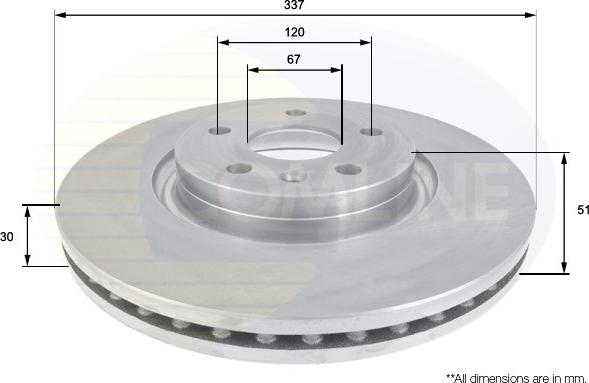 Comline ADC1141V - Спирачен диск vvparts.bg