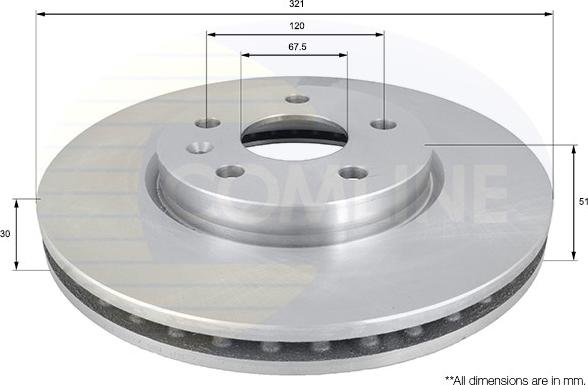 Comline ADC1142V - Спирачен диск vvparts.bg