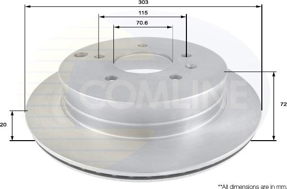 Comline ADC1147V - Спирачен диск vvparts.bg