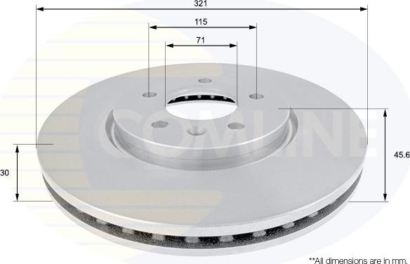 Comline ADC1159V - Спирачен диск vvparts.bg