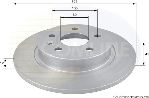 Comline ADC1152 - Спирачен диск vvparts.bg