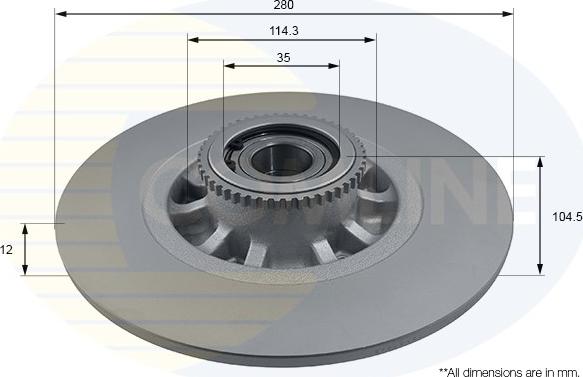 Comline ADC1164 - Спирачен диск vvparts.bg