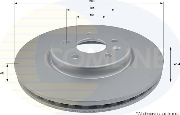 Comline ADC1168V - Спирачен диск vvparts.bg