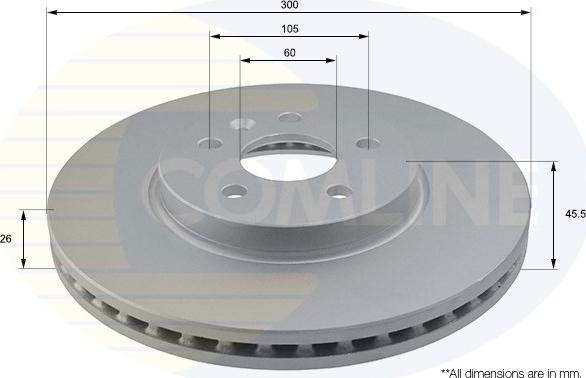 Comline ADC1162V - Спирачен диск vvparts.bg