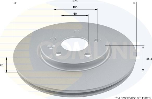 Comline ADC1167V - Спирачен диск vvparts.bg