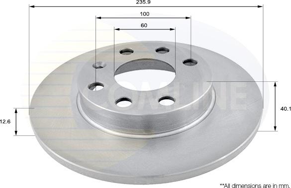 Comline ADC1101 - Спирачен диск vvparts.bg