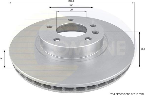 Comline ADC1118V - Спирачен диск vvparts.bg