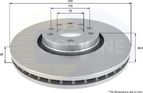 Comline ADC1135V - Спирачен диск vvparts.bg