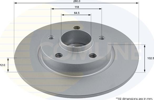 Comline ADC1137 - Спирачен диск vvparts.bg