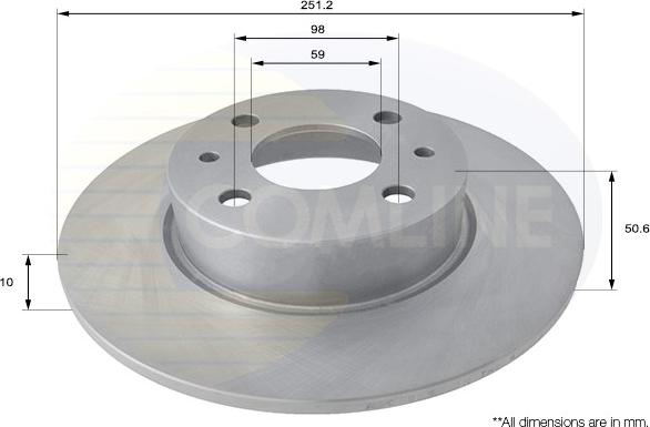 Comline ADC1809 - Спирачен диск vvparts.bg