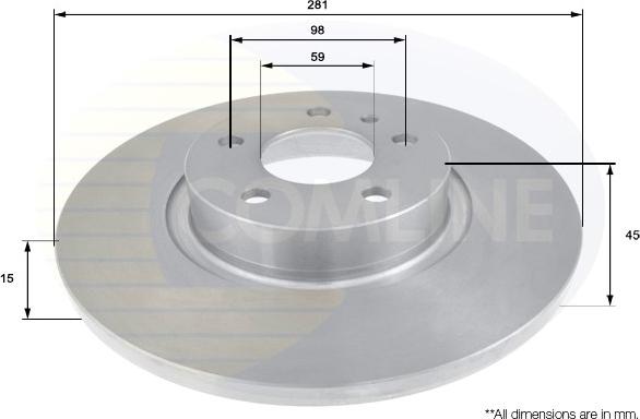 Comline ADC1807 - Спирачен диск vvparts.bg