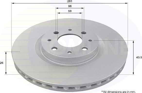 Comline ADC1814V - Спирачен диск vvparts.bg