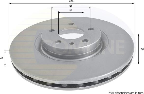 Comline ADC1812V - Спирачен диск vvparts.bg