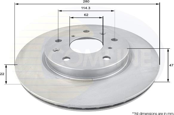 Comline ADC1830V - Спирачен диск vvparts.bg