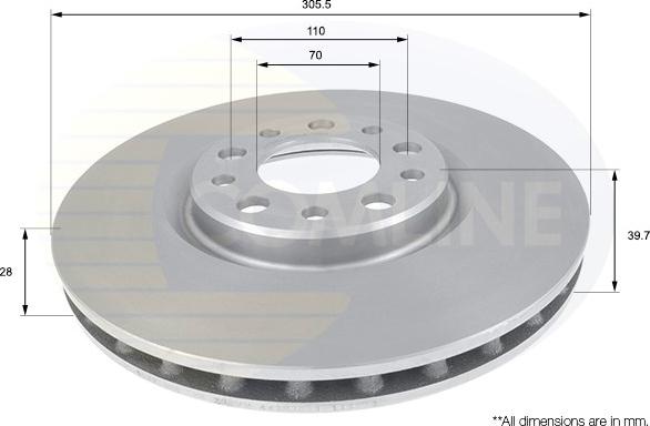 Comline ADC1828V - Спирачен диск vvparts.bg