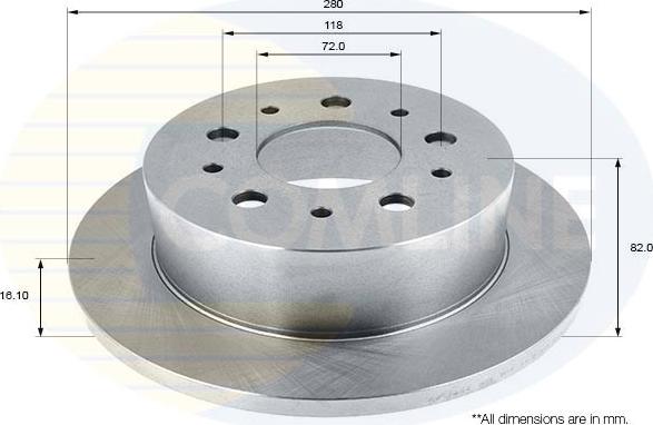 Comline ADC1822 - Спирачен диск vvparts.bg