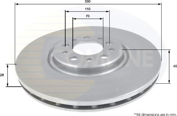 Comline ADC1827V - Спирачен диск vvparts.bg