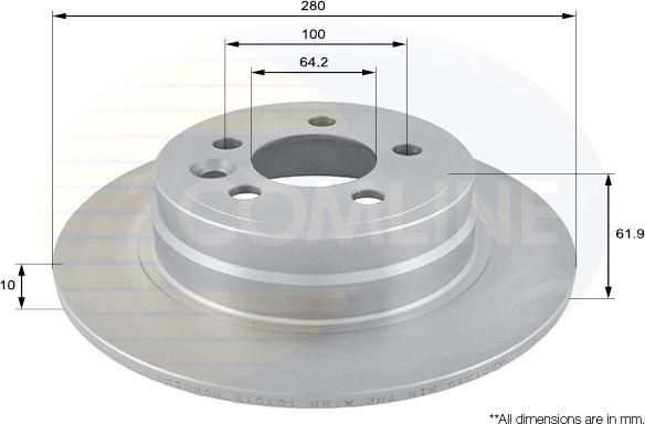 Comline ADC1319 - Спирачен диск vvparts.bg