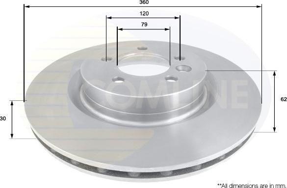 Comline ADC1328V - Спирачен диск vvparts.bg