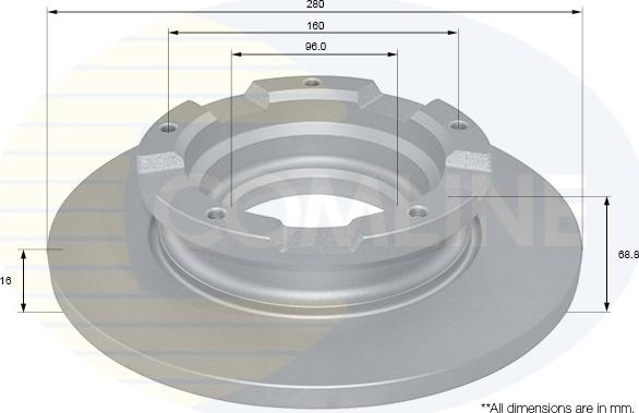 Comline ADC1241 - Спирачен диск vvparts.bg